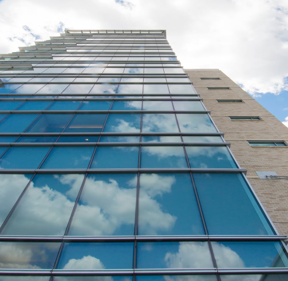 Modern Steel, Glass Highrise, Building Facade, Curtainwall, Dutch Angle, 3XL